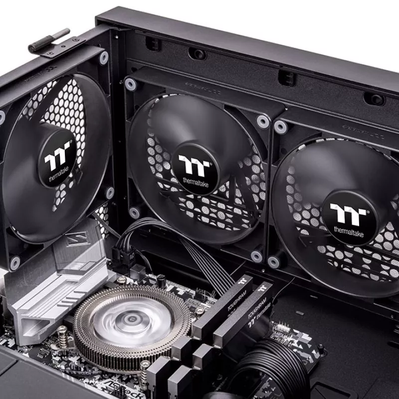 THERMALTAKE Ventilador para PC - CT120 - 12 cm - Negro - Pack de 2