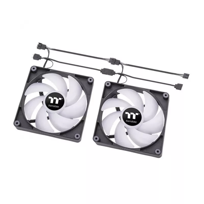 THERMALTAKE Ventilador de refrigeración para PC - CT140 ARGB Sync - 14 cm - Negro - Pack de 2