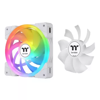 THERMALTAKE Ventilador de refrigeración para PC - SWAFAN EX12 ARGB Sync TT Premium Edition - 12 cm - Blanco - Pack de 3