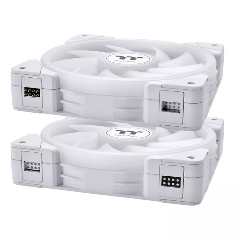 THERMALTAKE Ventilador de refrigeración para PC - SWAFAN EX12 ARGB Sync TT Premium Edition - 12 cm - Blanco - Pack de 3
