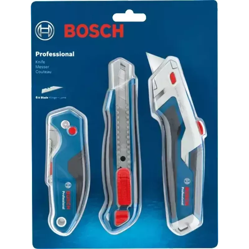 Bosch 1 600 A02 7M4 cuchillo universal azul, acero inoxidable cuchillo plegable