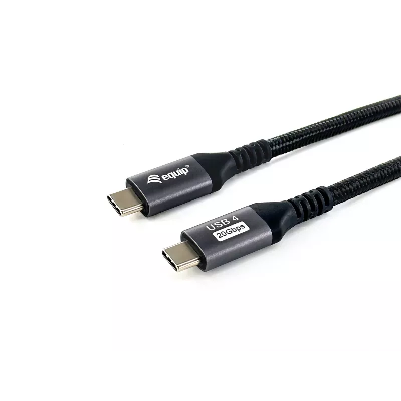 Equip cable USB4 Gen 2x2 C a C, M/M, 2,0m, 4K/60Hz, 20 Gbit/s, PD 100W