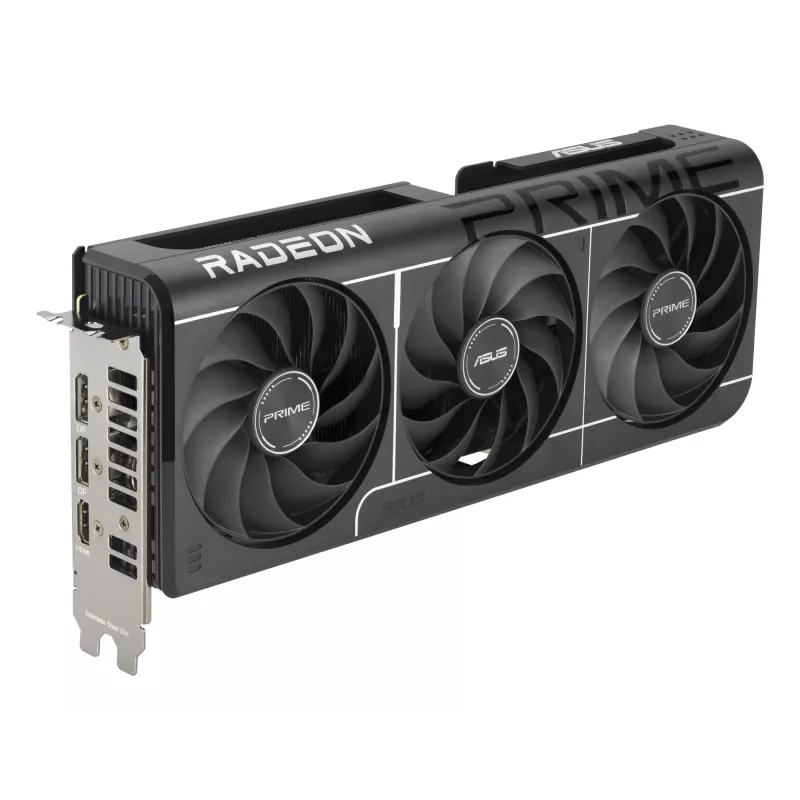 Tarjeta gráfica ASUS Prime Radeon RX 9060 XT 16 GB GDDR6, PCIe 5.0, 128 bits, 3 ventiladores, 2,5 ranuras