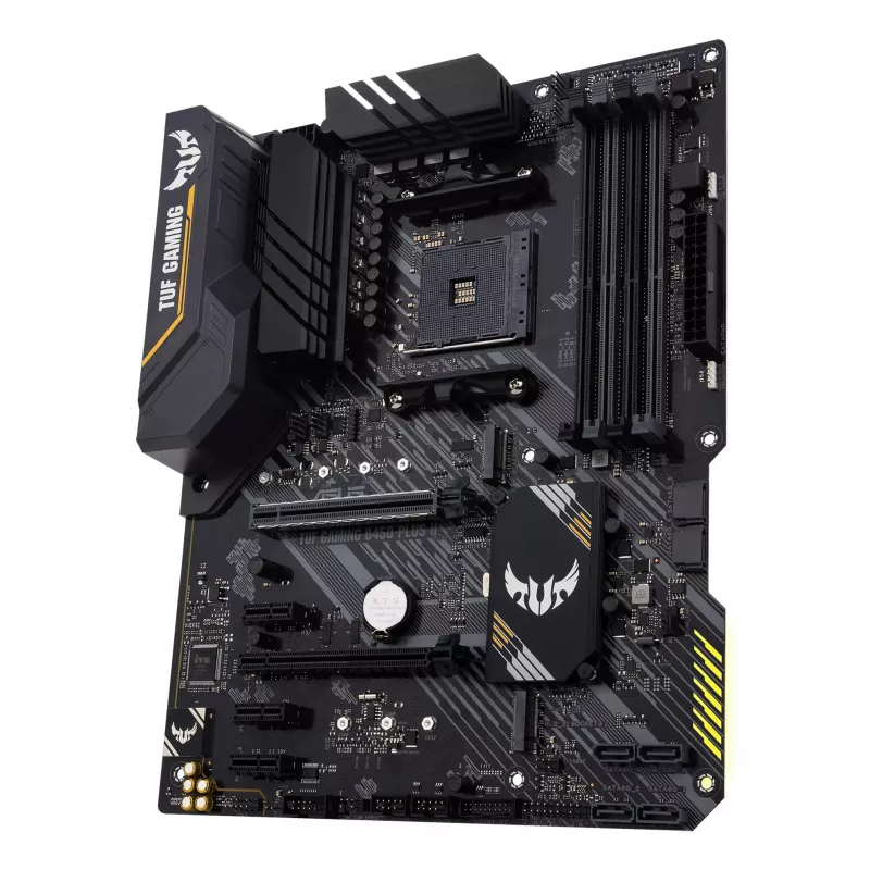 Placa base ASUS TUF GAMING B450-PLUS II ATX, AMD B450, zócalo AM4, 4×DIMM DDR4, 128GB, 1×M.2, 6×SATA, HDMI 2.0b, DP1.2, Gigabit LAN