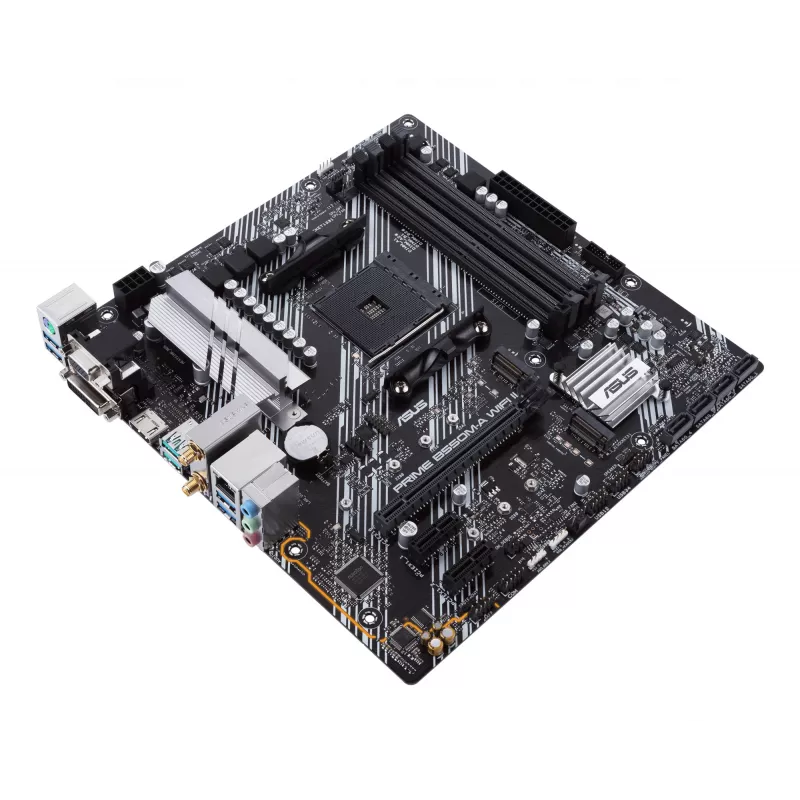 Placa base ASUS PRIME B550M-A WIFI II micro ATX — AMD B550, zócalo AM4, DDR4, 4 DIMM, Wi‑Fi 6, Bluetooth 5.2, 2x M.2, HDMI 2.1