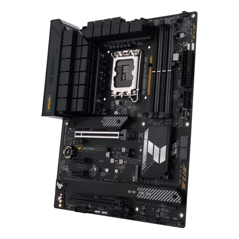 Placa base ASUS TUF GAMING H770-PRO WIFI — Intel H770, LGA 1700, ATX, DDR5, 4x DIMM, 128GB, Wi‑Fi 6, 2.5Gb LAN, 4x M.2