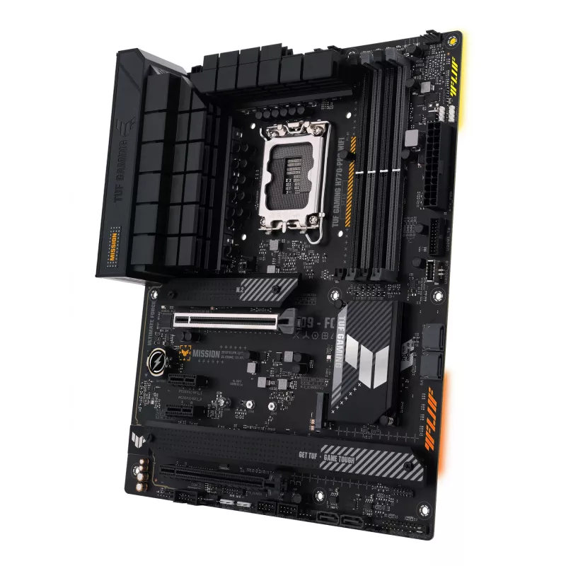 Placa base ASUS TUF GAMING H770-PRO WIFI — Intel H770, LGA 1700, ATX, DDR5, 4x DIMM, 128GB, Wi‑Fi 6, 2.5Gb LAN, 4x M.2
