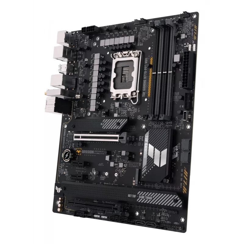 Placa base ASUS TUF GAMING H770-PRO WIFI — Intel H770, LGA 1700, ATX, DDR5, 4x DIMM, 128GB, Wi‑Fi 6, 2.5Gb LAN, 4x M.2