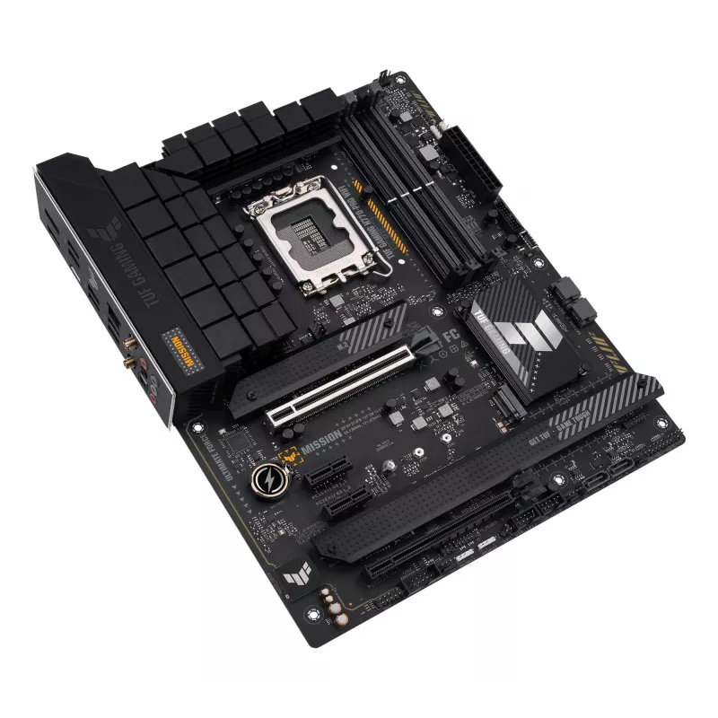 Placa base ASUS TUF GAMING H770-PRO WIFI — Intel H770, LGA 1700, ATX, DDR5, 4x DIMM, 128GB, Wi‑Fi 6, 2.5Gb LAN, 4x M.2