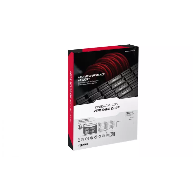Kingston Technology FURY 64GB 3200MT/s DDR4 CL16 DIMM (Kit de 2) Renegade Negro