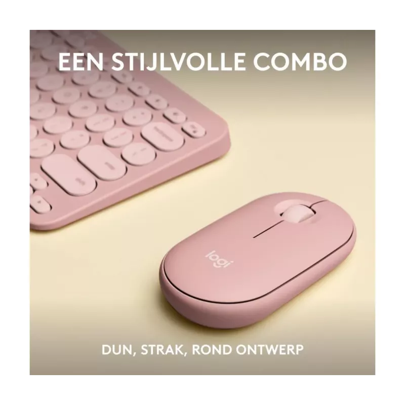 Logitech Pebble 2 Combo Teclado y ratón inalámbricos Rosa QWERTY