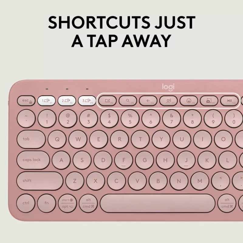 Logitech Pebble 2 Combo Teclado y ratón inalámbricos Rosa QWERTY