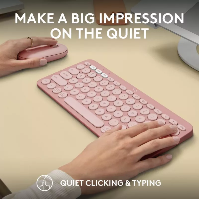 Logitech Pebble 2 Combo Teclado y ratón inalámbricos Rosa QWERTY