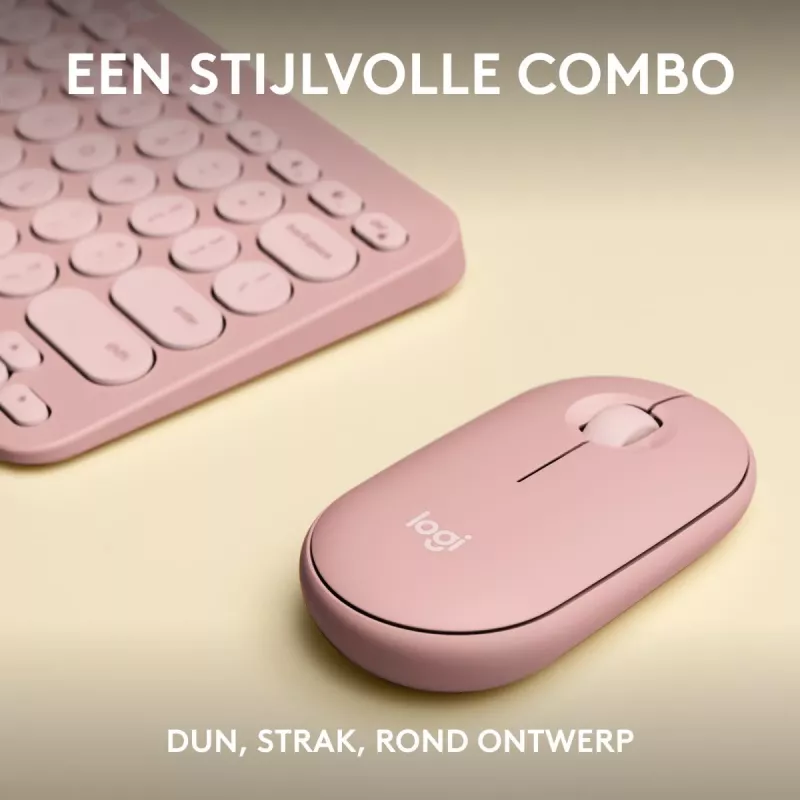 Logitech Pebble 2 Combo Teclado y ratón inalámbricos Rosa QWERTY