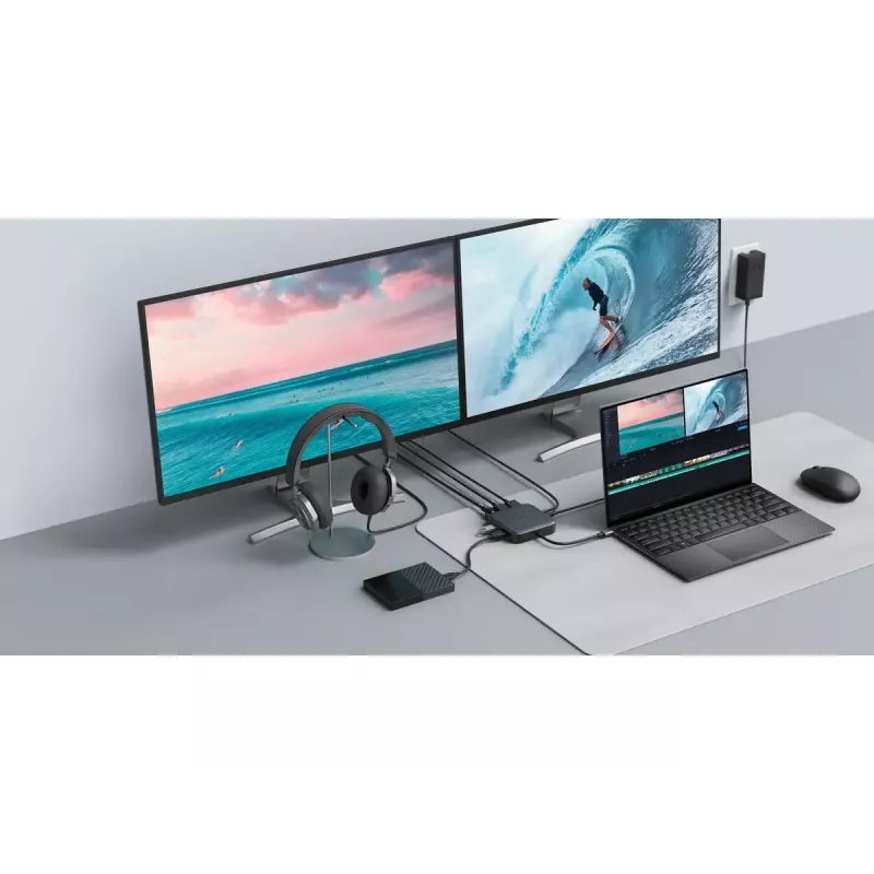 Targus HD USB4 Mobile Dock Con cable Negro