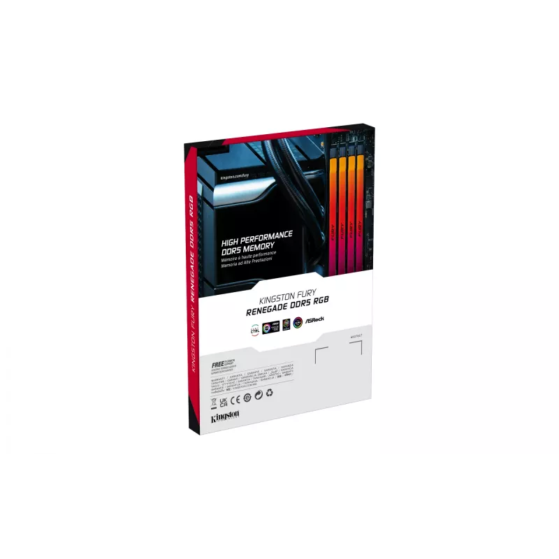 Kingston Technology FURY 96GB 6400MT/s DDR5 CL32 DIMM (Kit de 2) Renegade RGB XMP