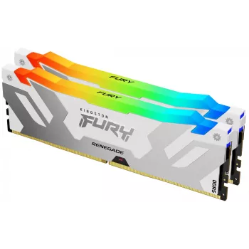 Kingston Technology FURY 64GB 6400MT/s DDR5 CL32 DIMM (Kit de 2) Renegade RGB blanco XMP