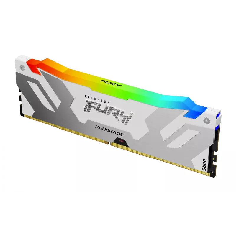 Kingston Technology FURY 64GB 6400MT/s DDR5 CL32 DIMM (Kit de 2) Renegade RGB blanco XMP