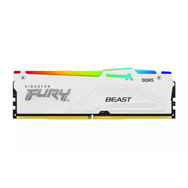 Kingston Technology FURY Beast 64 GB 6400 MT/s DDR5 CL32 DIMM (Kit de 2) blanco RGB EXPO