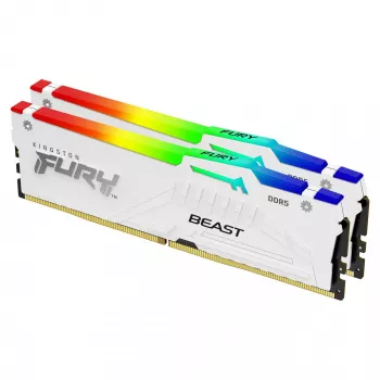 Kingston Technology FURY Beast 32GB 6000MT/s DDR5 CL36 DIMM (Kit de 2) blanco RGB EXPO