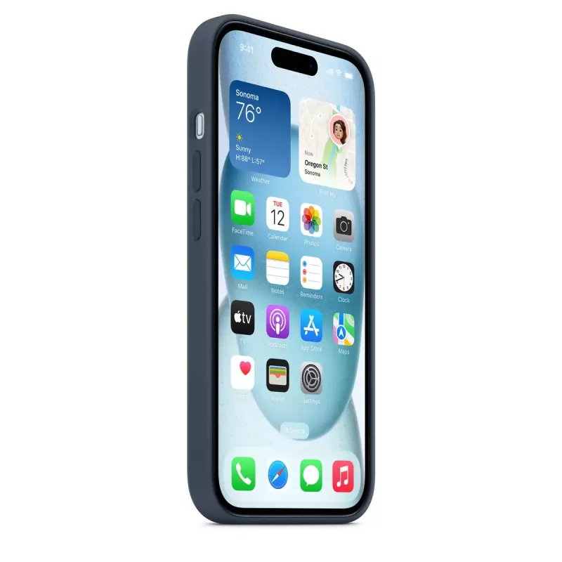 Funda Apple iPhone 15 Silicona con MagSafe Storm Blue
