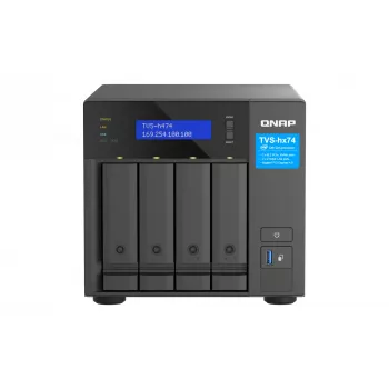 QNAP TVS-H474 NAS Torre Intel® Pentium® G7400 8 GB DDR4 0 TB QuTS hero Black