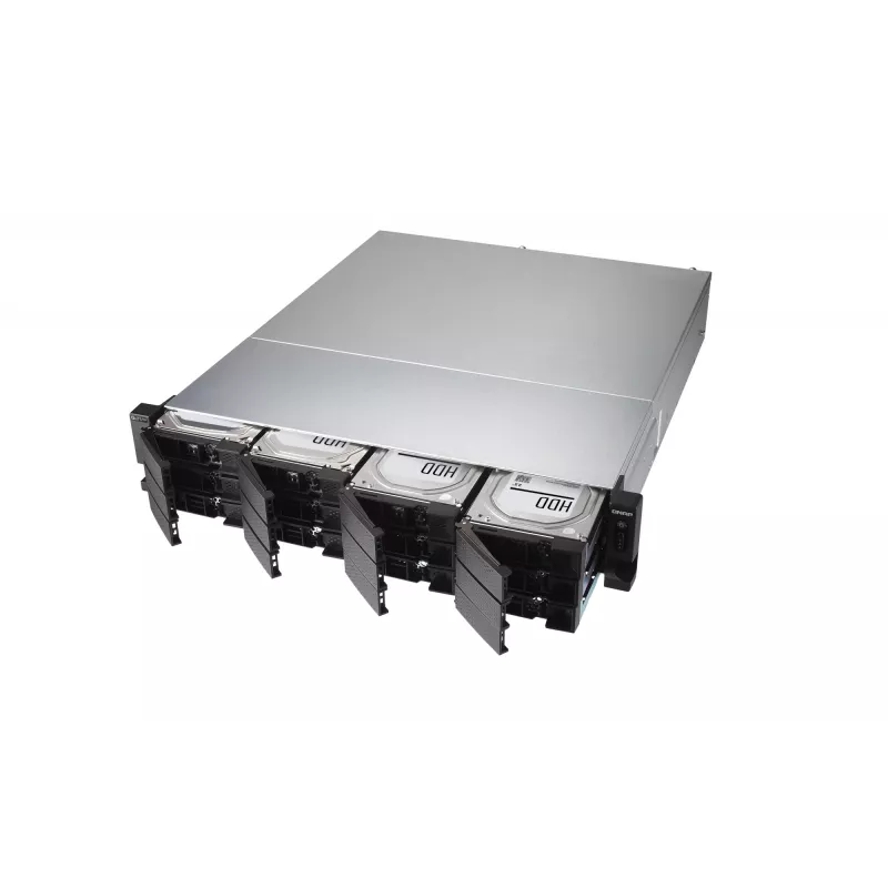 QNAP TS-H1886XU-RP-R2 NAS Rack (3U) Intel® Xeon® D D-1622 32 GB DDR4 0 TB QuTS hero Black, Gris
