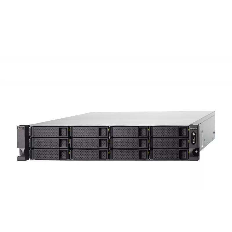 QNAP TS-H1886XU-RP-R2 NAS Rack (3U) Intel® Xeon® D D-1622 32 GB DDR4 0 TB QuTS hero Black, Gris