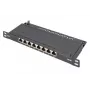 Panel de conexiones DIGITUS CAT6A apantallado, 8-Puertos 1/2U, Montaje en rack de 10