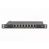 Panel de conexiones DIGITUS CAT6A apantallado, 8-Puertos 1/2U, Montaje en rack de 10