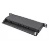 Panel de conexiones DIGITUS CAT6A apantallado, 8-Puertos 1/2U, Montaje en rack de 10