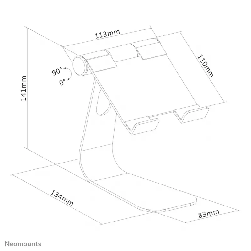 Soporte para tablet Neomounts DS15-050SL1 hasta 11 inch - plegable - universal