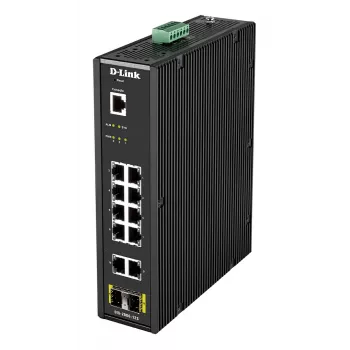 Switch industrial Smart Managed L2 D-Link de 12 puertos con 10 x 1GBaseT(X) y 2 x SFP