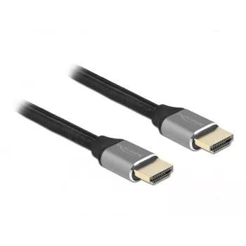 Cable HDMI Ultra High Speed DELOCK - conector A / conector A - 48 Gbps 8K 60 Hz - 3 m - gris