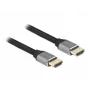 Cable HDMI Ultra High Speed DELOCK - conector A / conector A - 48 Gbps 8K 60 Hz - 3 m - gris