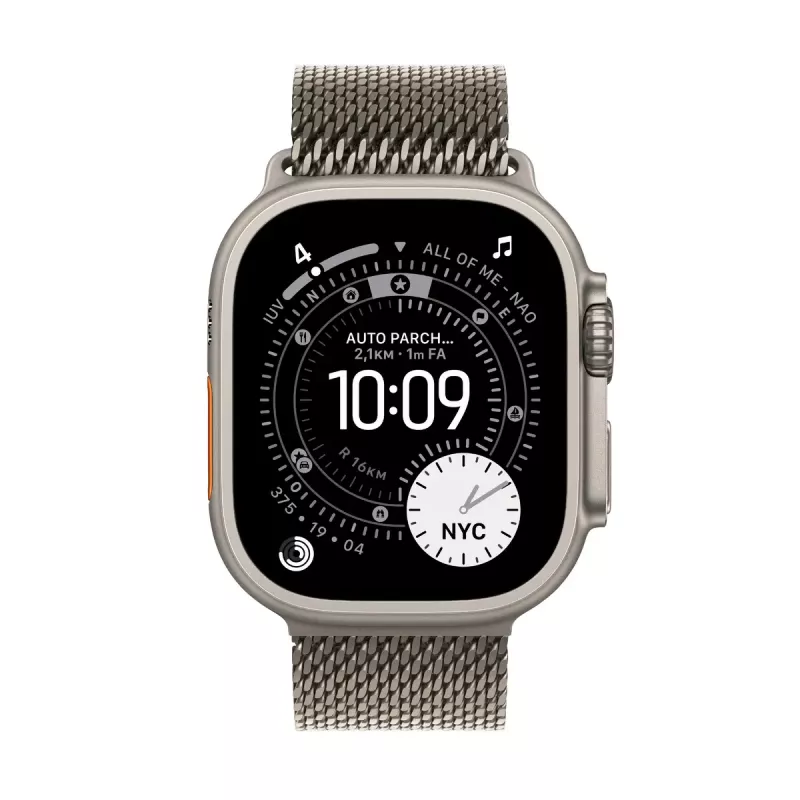 Apple Watch Ultra 3 MEWW4QF/A GPS + Cellular (5G) 49 mm caja de titanio natural con correa Milanese Loop de titanio natural – talla S