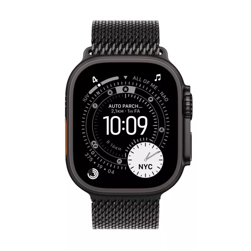 APPLE Watch Ultra 3 GPS + Cellular 49mm carcasa de titanio negro con Titan Milanese Loop negro Sma