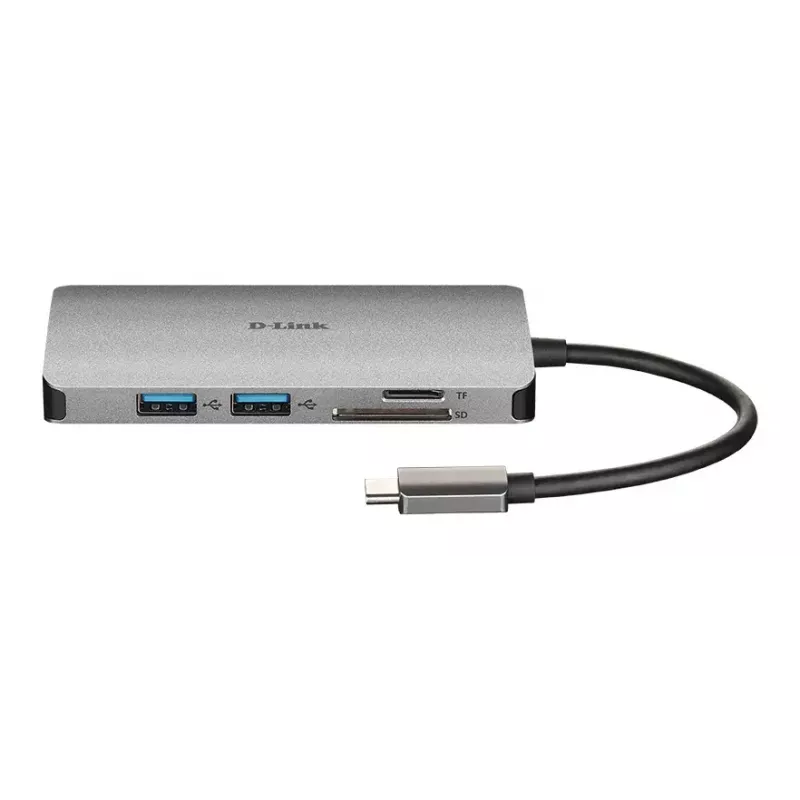 D-Link hub USB-C 8 en 1 con HDMI/Ethernet/lector de tarjetas/Power Delivery
