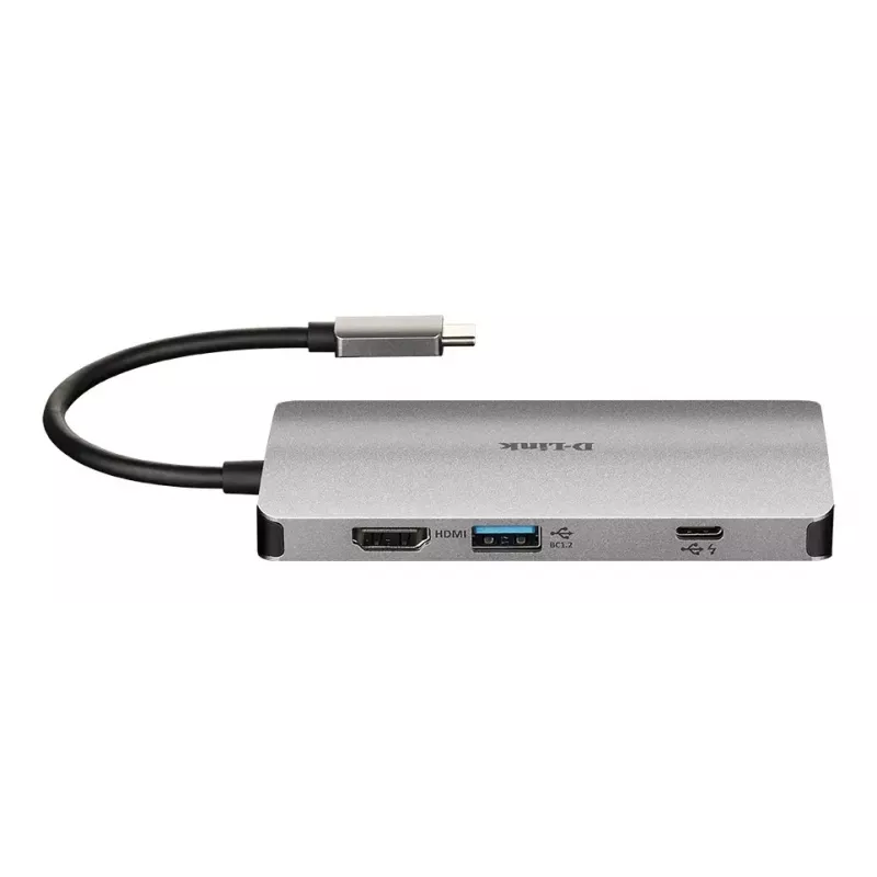 D-Link hub USB-C 8 en 1 con HDMI/Ethernet/lector de tarjetas/Power Delivery