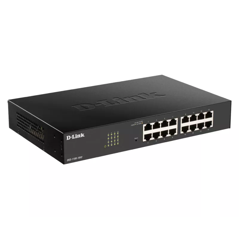 D-Link DGS-1100-16V2 switch gestionado L2 Gigabit Ethernet (10/100/1000) negro