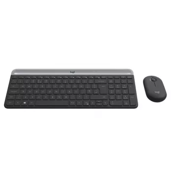 LOGITECH conjunto de teclado y ratón inalámbricos finos MK470 - grafito - AZERTY belga