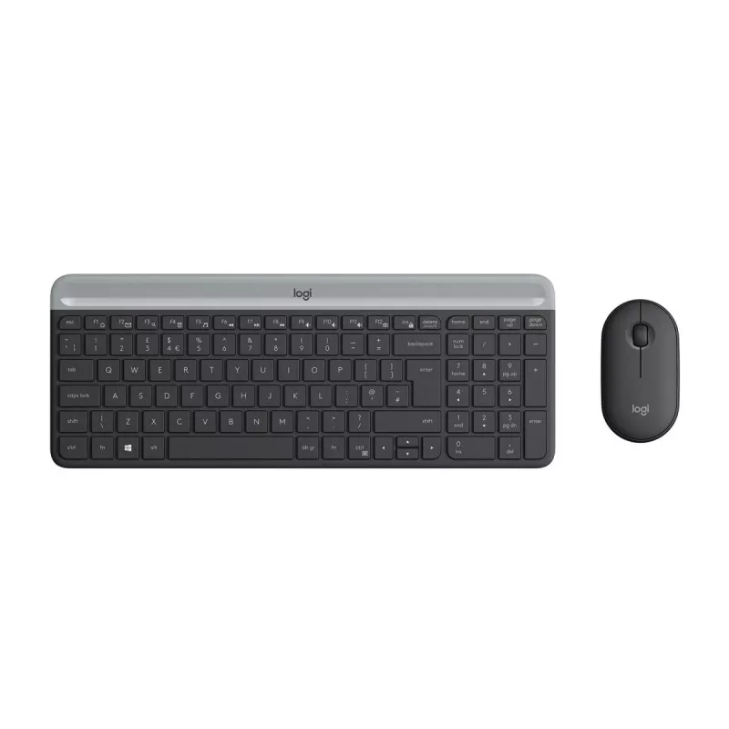 LOGITECH conjunto de teclado y ratón inalámbricos finos MK470 - grafito - AZERTY belga