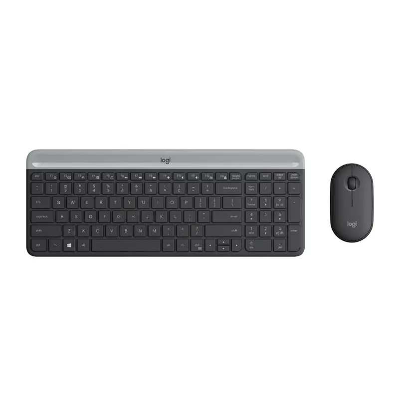LOGITECH conjunto de teclado y ratón inalámbricos finos MK470 - grafito - AZERTY belga