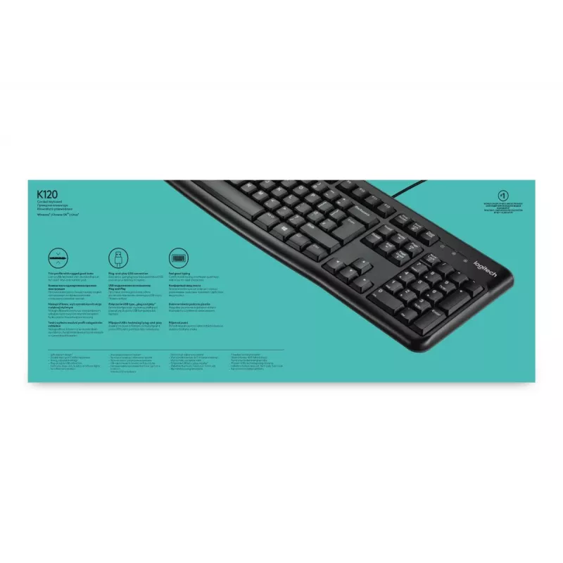 LOGITECH teclado K120 - Azerty belga