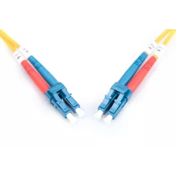 DIGITUS cable de conexión de fibra óptica, LC a LC OS2, monomodo 09/125 µ, dúplex, longitud 10 m