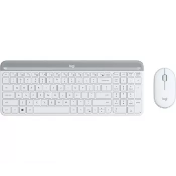 LOGITECH Conjunto inalámbrico slim de teclado y ratón Mk470 - Offwhite - Qwertz Ge