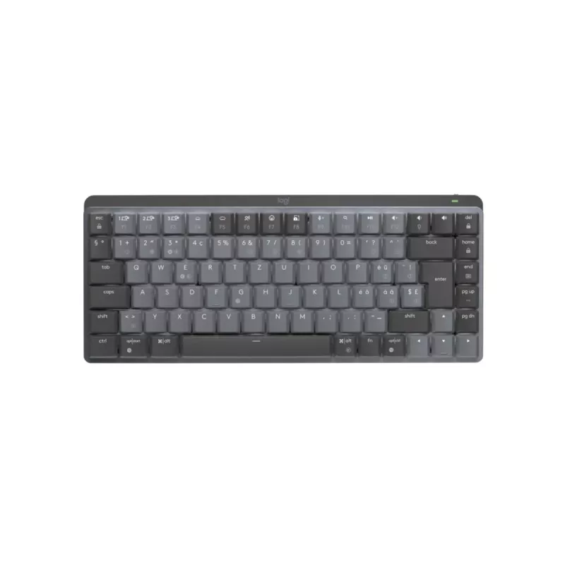 LOGITECH Mx Mechanical Mini Teclado inalámbrico iluminado minimalista - Graphite Tactile Quiet Qwertz suizo