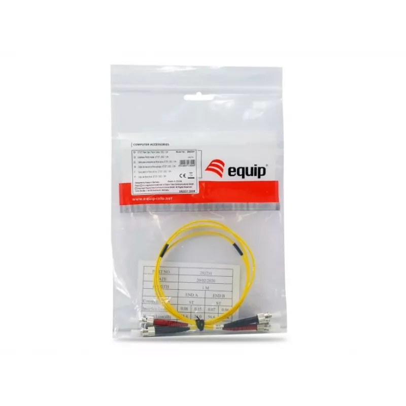 Equip Cable de red de fibra óptica ST/ST, OS2, 1m, 1 m, OS2, ST, ST
