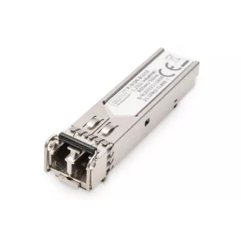 DIGITUS Módulo SFP 1,25 Gbps, hasta 550 m multimodo, conector LC dúplex, versión industrial 1000Base-SX, 850 nm