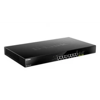 D-Link Switch gestionado smart PoE+ multigigabit de 10 puertos, gestionado, L2, 2.5G Ethernet (100/1000/2500), Power over Ethernet (PoE), montaje en rack, 1U